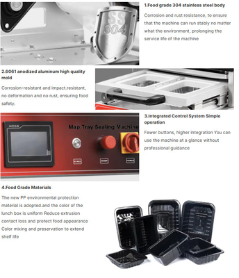 Precise Gas Atmosphere Control Automatic Map Tray Sealing Machine Fresh Whole Chicken Tray Packing Machine
