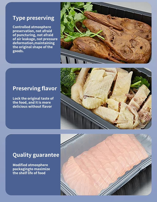 Precise Gas Atmosphere Control Automatic Map Tray Sealing Machine Fresh Whole Chicken Tray Packing Machine