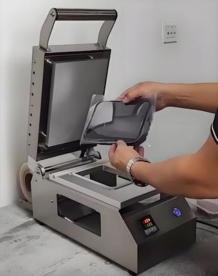 304 Stainless Steel Manual Tray Sealer FR160E with Adjustable Temperature and Labor-saving Design for Food Packaging