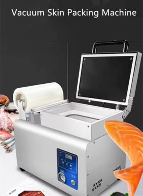 Plastic Tray Vacuum Skin Sealing Machine CH-DQ230VST with Food Grade Stainless Steel and 6061 Anodized Aluminum Mold for Fast Food Packaging