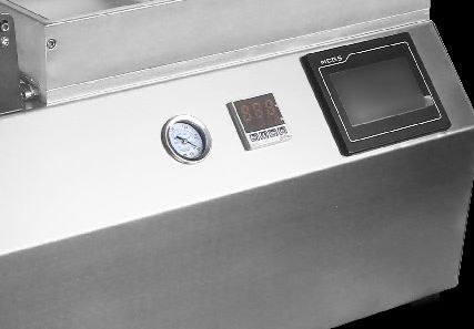 Touchscreen Control Hand Pressed Plastic Tray Vacuum Skin Sealing Machine with Food Grade 304 Stainless Steel