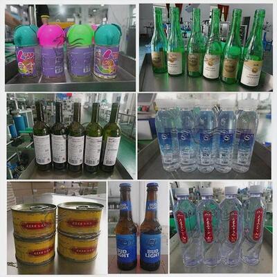 Fully automatic double head round bottle labeling machine CH-306 neck label automatic labeling machine