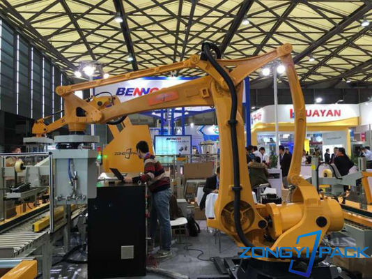Lay Cartons Plastic Robot Palletizer Machine Fully Automatic Metal