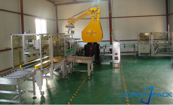 Lay Cartons Plastic Robot Palletizer Machine Fully Automatic Metal