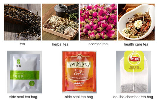 Volumetric Tea Bag Packing Machine Small Scale 316 Hopper Double Chamber