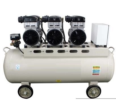 195L Mute Oil Free Piston Air Compressor Medical 2400W Aluminum Cylinder Head