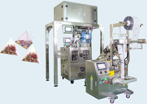 Multihead Weigher Nylon 48mm Tea Bag Packing Machine SUS304 For Herb Tea