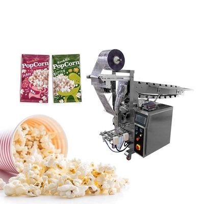 Small Vertical Chain Bucket Popcorn VFFS Packing Machine With Nitrogen Semi Automatic
