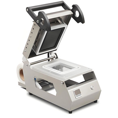 304 Stainless Steel Manual Type Tray Sealing Machine DQ-2 with Adjustable Temperature Circle-cut Design for Labor-saving Fast Food Packaging
